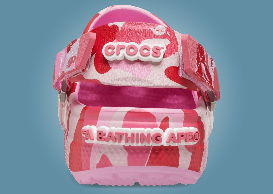 BAPE x Crocs Classic Clog ABC Camo Pink Heel