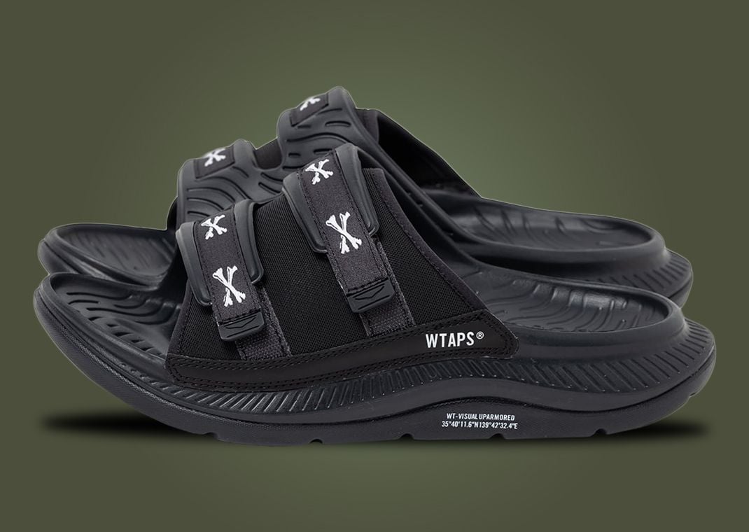 Hoka x WTAPS Unisex Ora Luxe Jet Black / White Slides