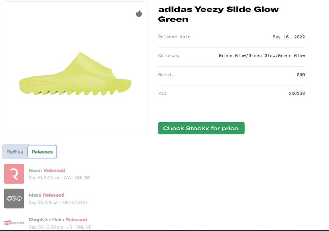 adidas Yeezy Slide Green Glow Release Guide