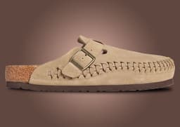 Kith x Birkenstock Boston Braided Pack Taupe Lateral