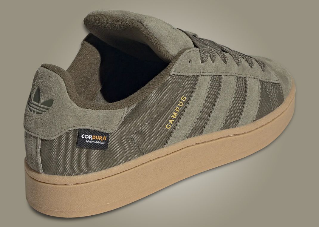 adidas Campus 00s Cordura Olive Strata Heel Angle
