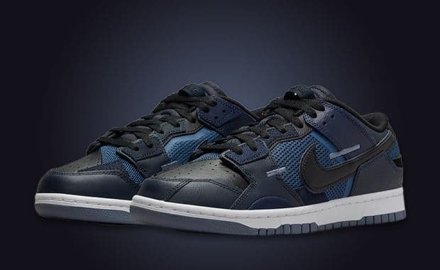 This Nike Dunk Low Scrap Is Covered In Navy And Black