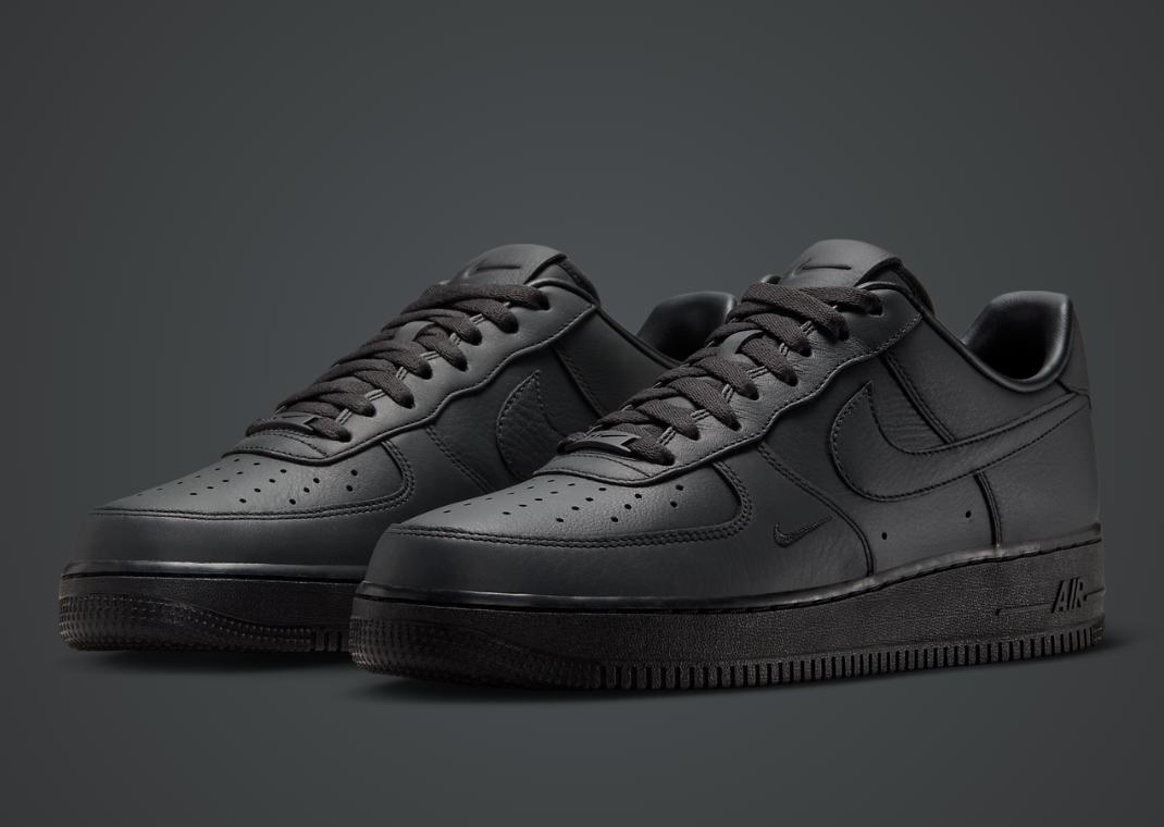 The .SWOOSH x Nike Air Force 1 Low Triple Triple Black  display picture 3