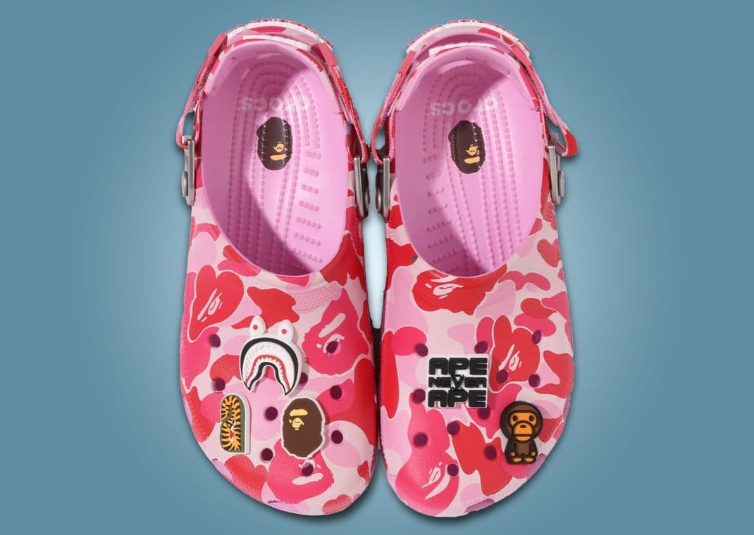 即完 BAPE CROCS CLOG ABC 垂直 CAMO PINK 27㎝