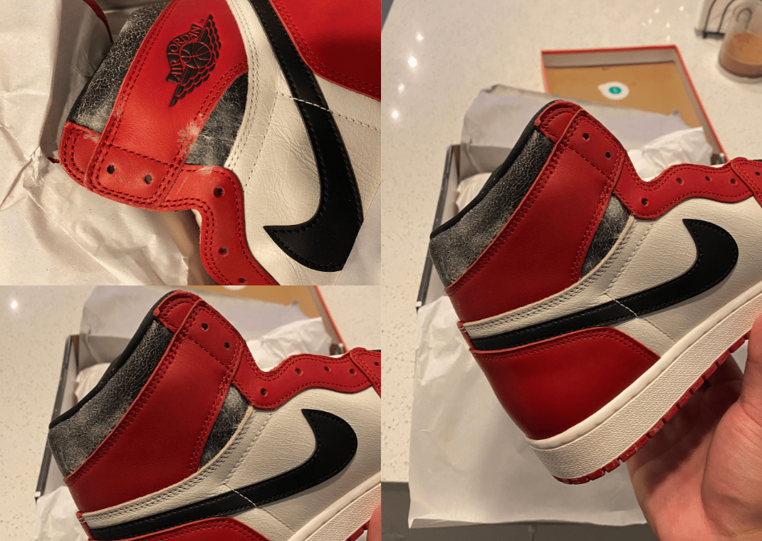 Photos Of An Air Jordan 1 High OG "Lost & Found" With Mold (Images via