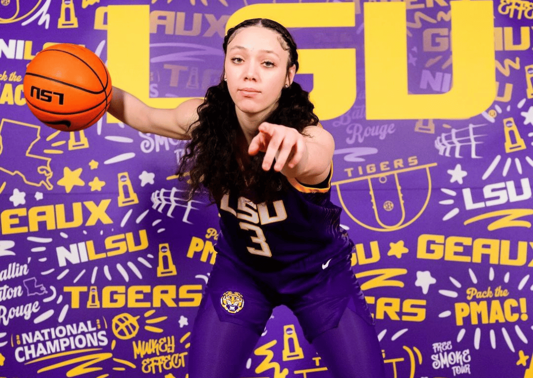 Bella Hines announcing her commitment to LSU