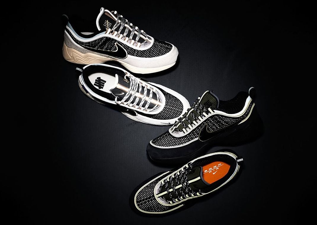 Undefeated x Nike Air Zoom Spiridon Phantom and Cargo Khaki