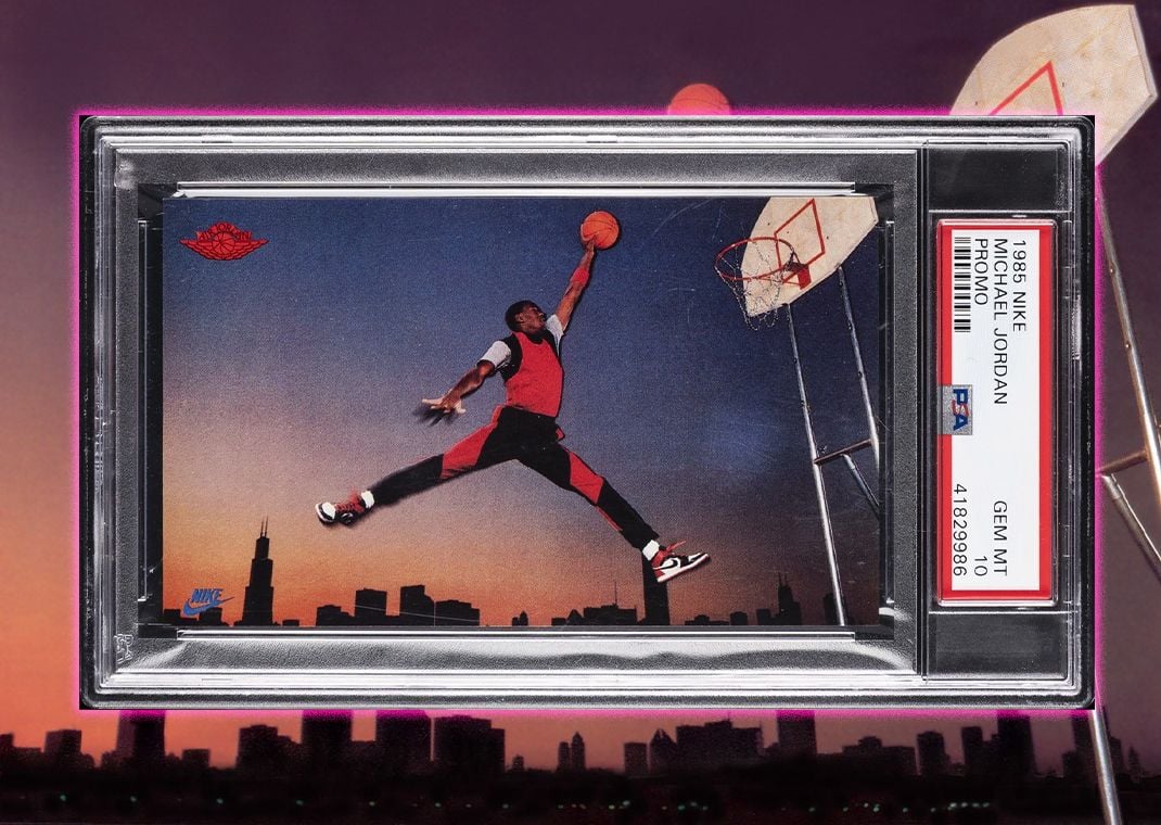 1985 Nike Promo Card Michael Jordan graded PSA 10