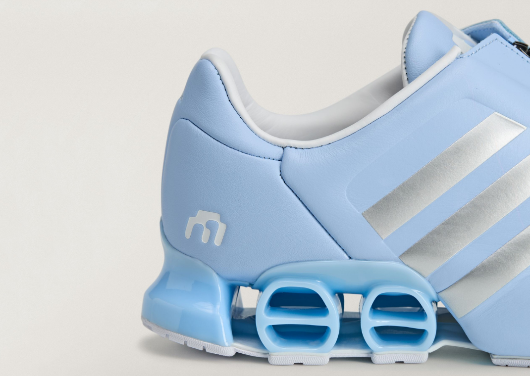 Miaou x adidas Megaride S2 Blue Glow - Heel Detail