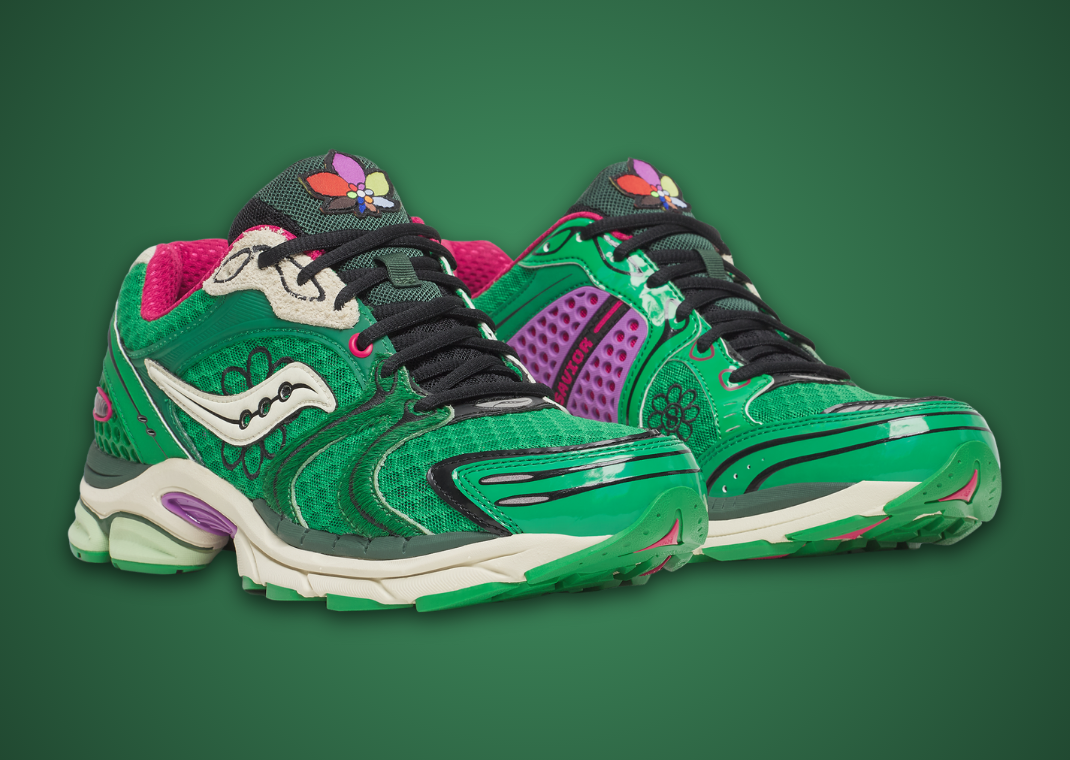 Jae Tips x Saucony ProGrid Triumph 4 Flowers Grow Uptown Sugar Maple Angle