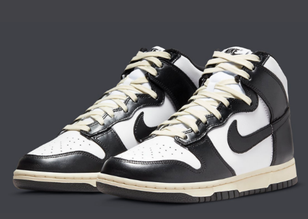 Nike Dunk High Vintage White Black