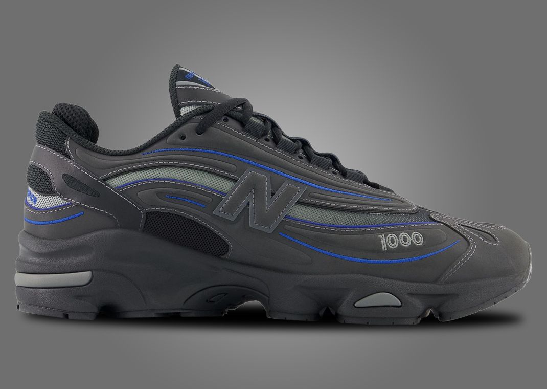 New Balance 1000 Black Royal Blue Lateral