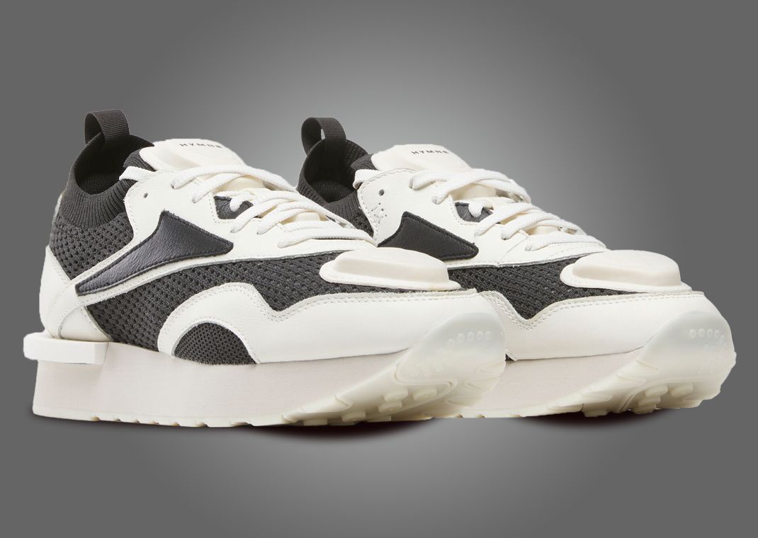 HYMNE x Reebok Classic Nylon Plus White Black Angle