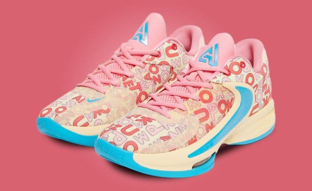 Giannis Antetokounmpo’s Nike Zoom Freak 4 Gets Covered In Letters