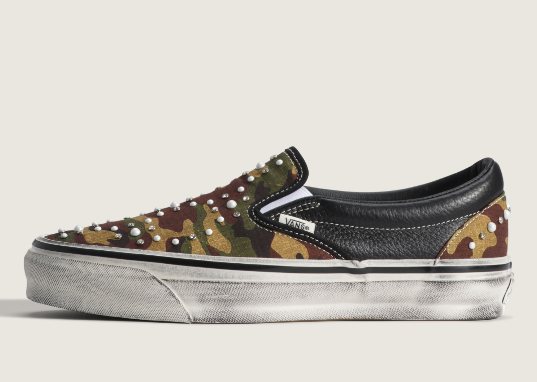 Vans Premium Classic Slip-On Pearlized Pack Camo Black - Lateral