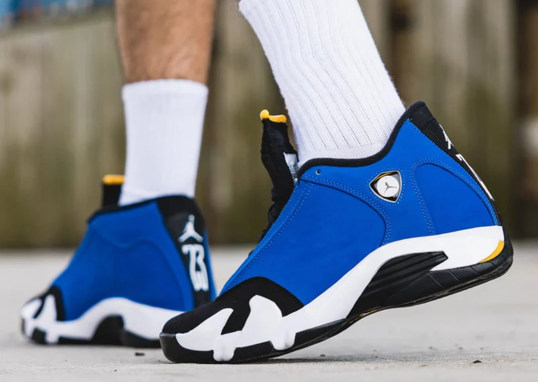 Air Jordan 14 Laney On Foot