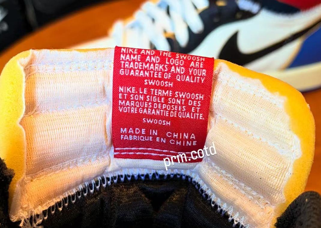 fragment design x Union LA x Air Jordan 1 Retro High OG Chicago Royal Tongue