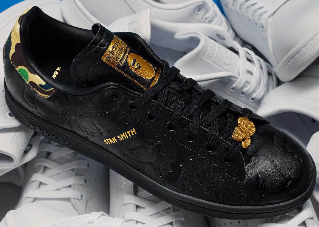 adidas Stan Smith x Bape 30th Anniversary Core Black Aerial View