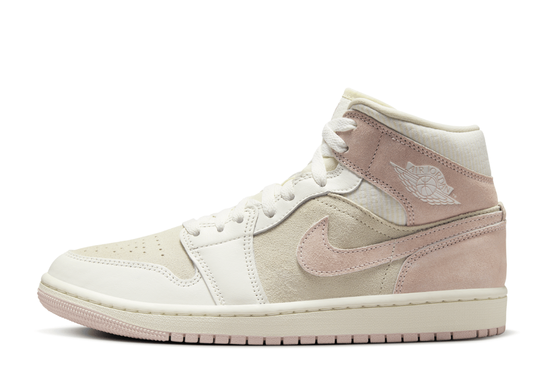 Air Jordan 1 Mid SE Coconut Milk Sail Legend Pink (W) Lateral