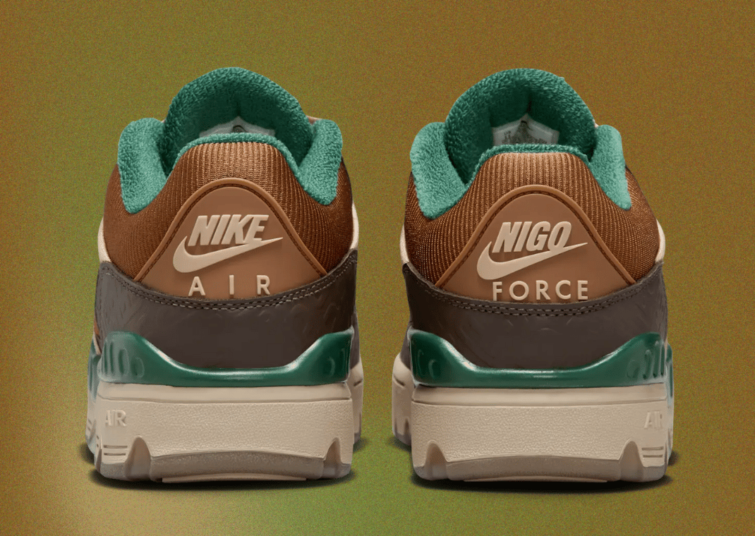 The Nigo x Nike Air Force 3 Low Baroque Brown Fir Releases