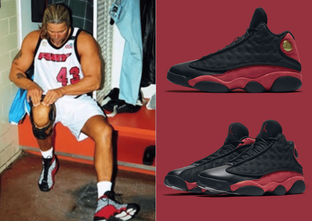 Kevin Nash wearing the Air Jordan 13 Bred