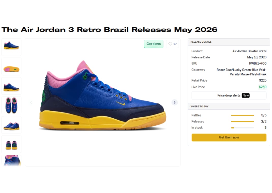 Air Jordan 3 Retro Brazil
