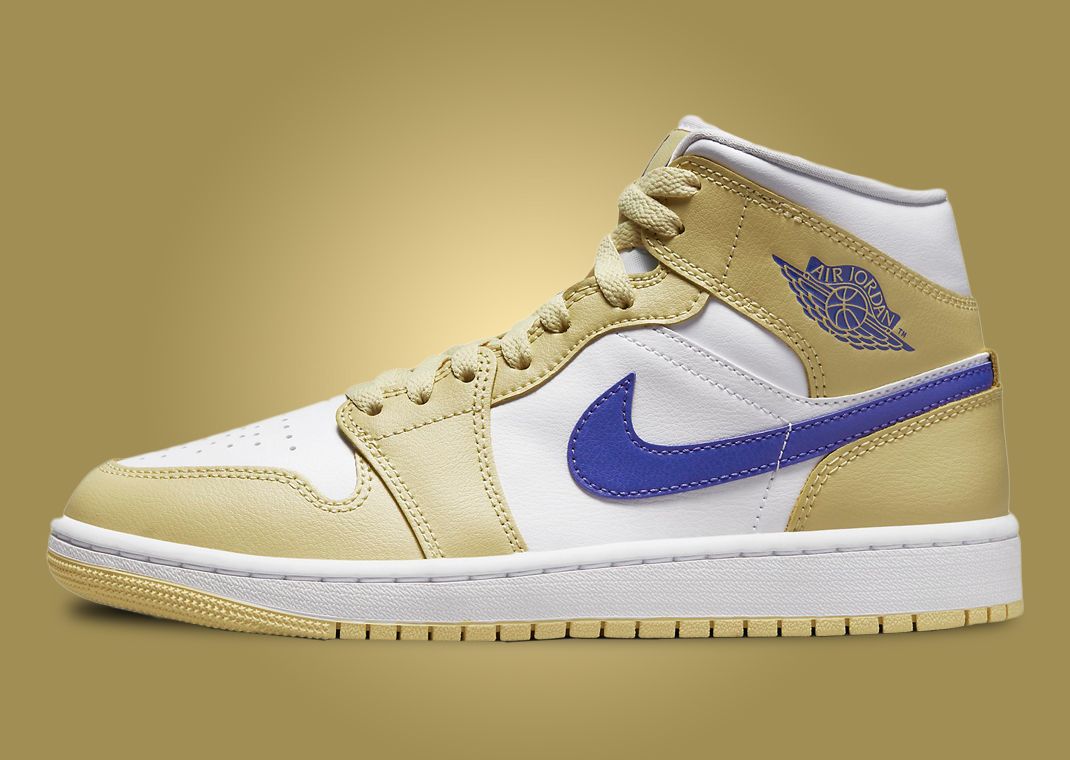 Put A Spring In Your Step With The Air Jordan 1 Mid Lemon Wash Lapis