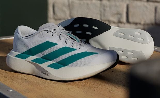 The Women’s adidas Adizero Evo SL Cloud White Pure Teal Releases June 2025