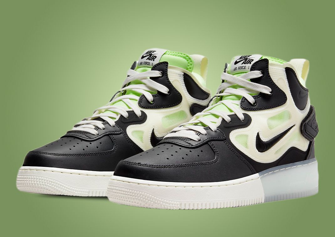 Nike Air Force 1 Mid React Black Ghost Green