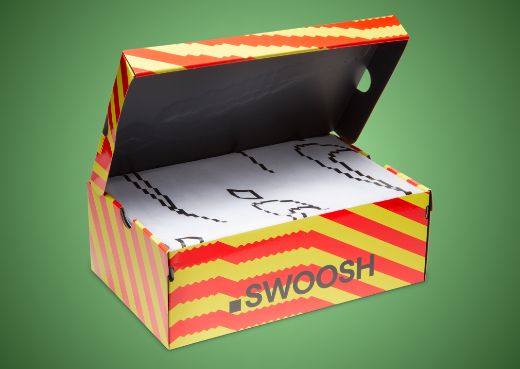 SWOOSH x Nike ReactX Rejuven8 Slide Touch Grass Packaging