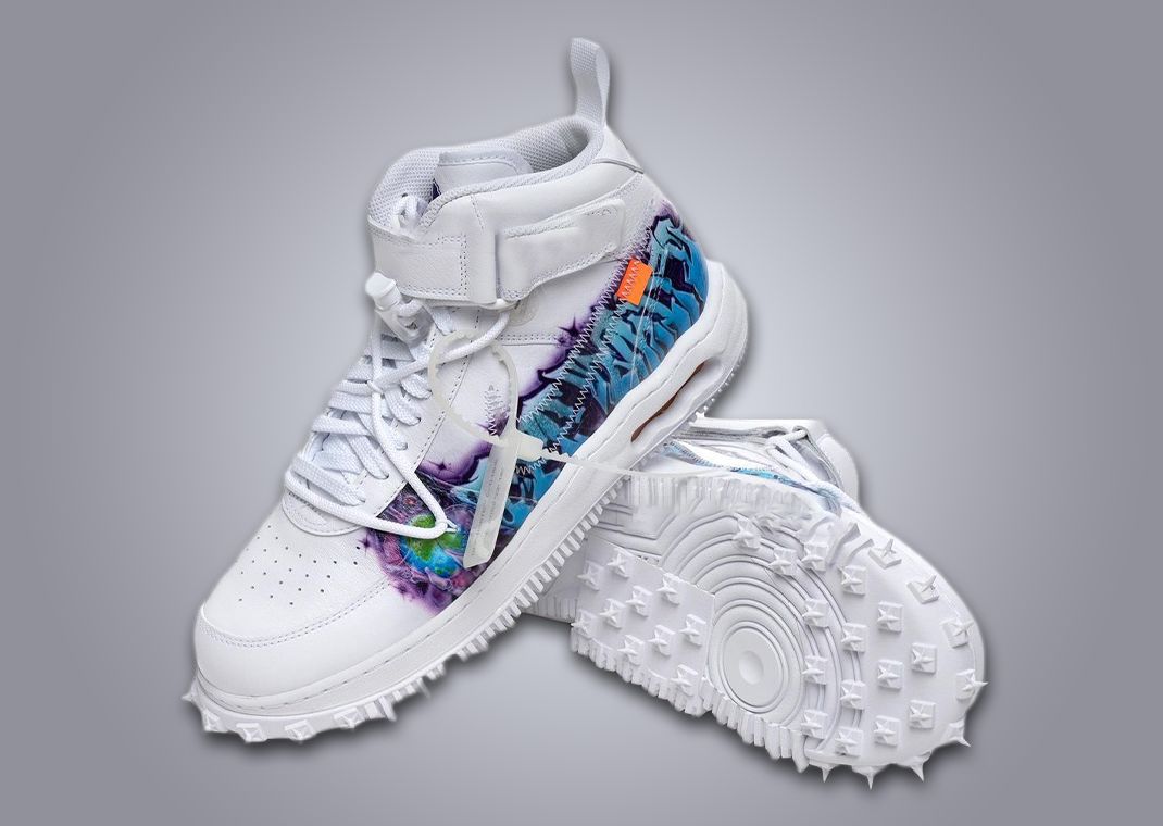 The Off-White x Nike Air Force 1 Mid White Graffiti Releases