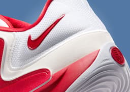 Nike KD 18 TB White University Red Heel Detail