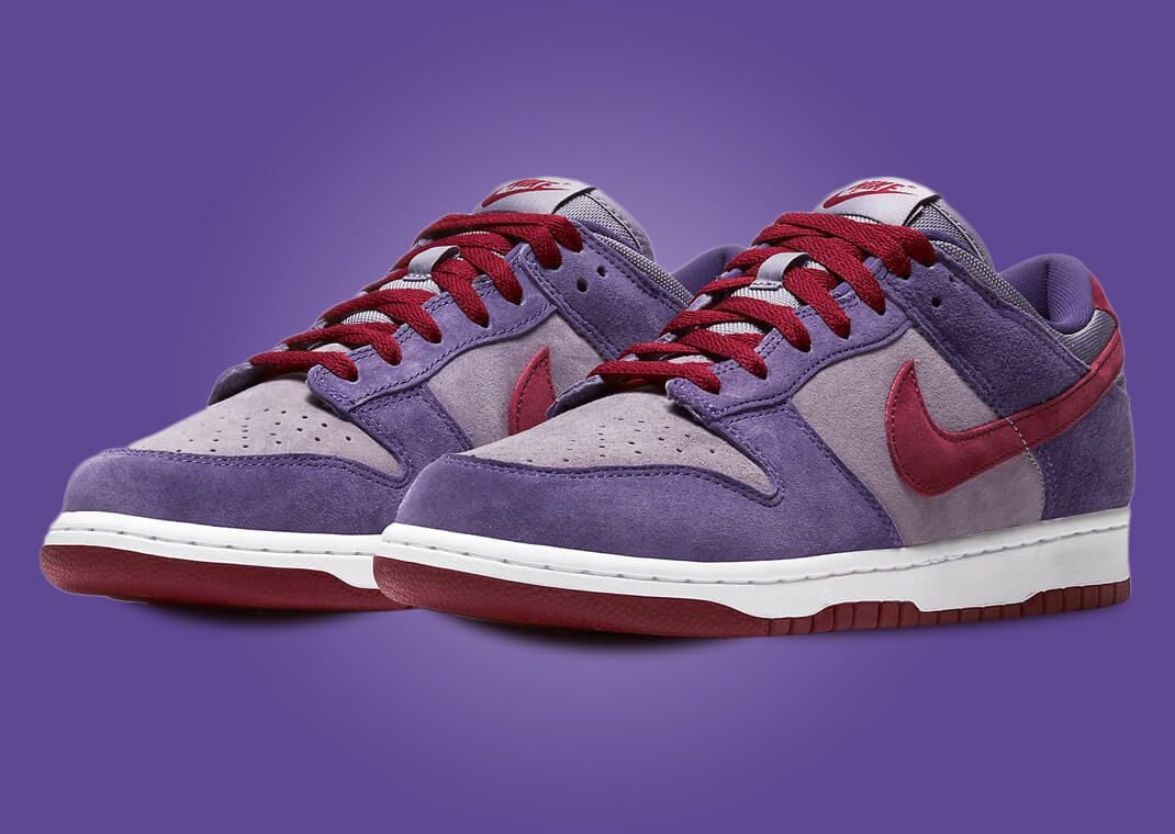 Nike dunk low plum white laces hotsell