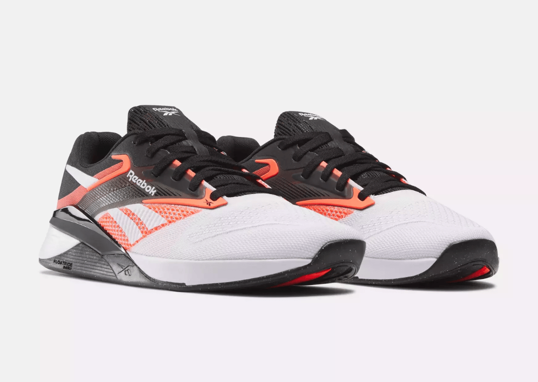 Reebok Nano X4 Black White Orange Angle