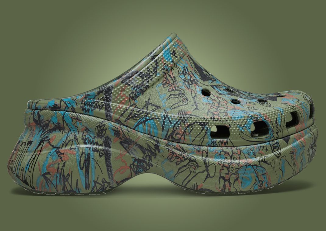 Mowalola x Crocs Bae Clog Forest Green Lateral