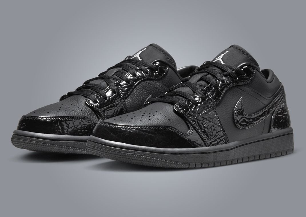 Air Jordan 1 Low SE Patent Elephant Black (W)