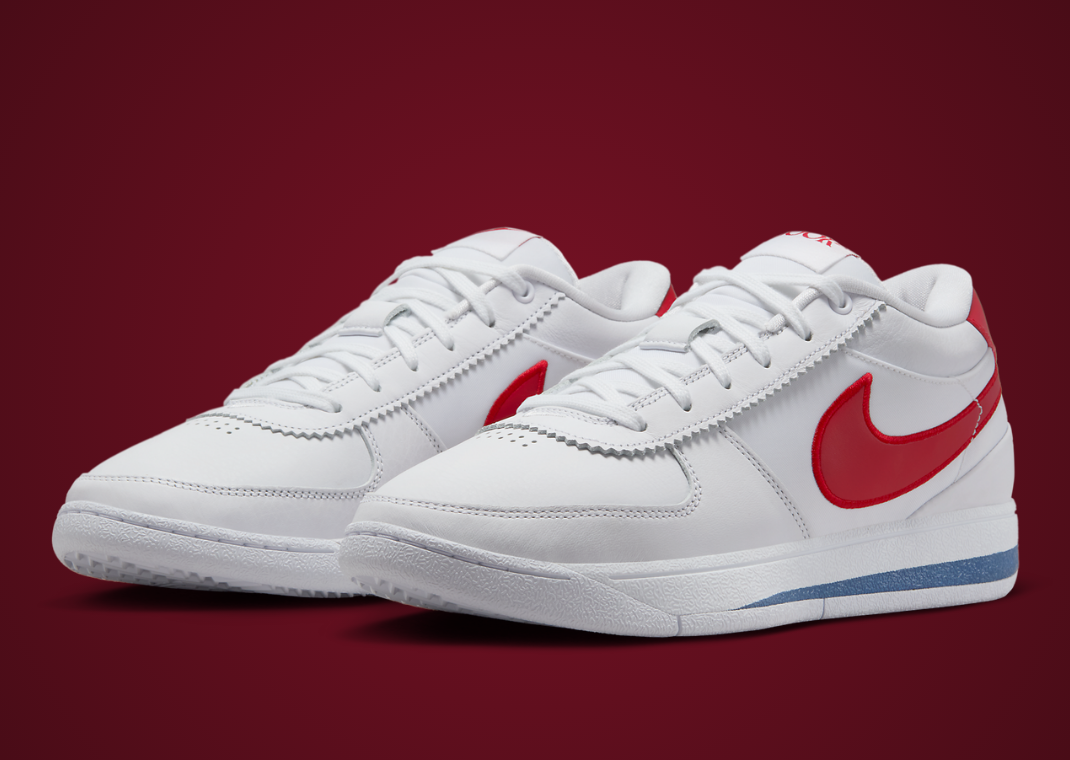 nikelab bruin leather white red