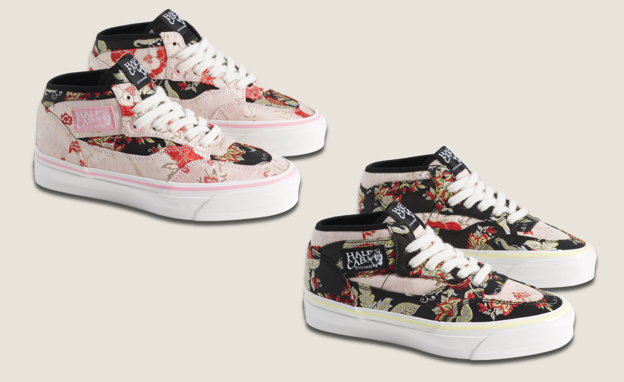 Vans Swaps Pink and Black Floral Fabric on a New OTW Half Cab 33 Decon Pack