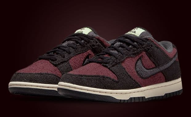 Burgundy Crush Appears On This Fleece-Covered Nike Dunk Low SE