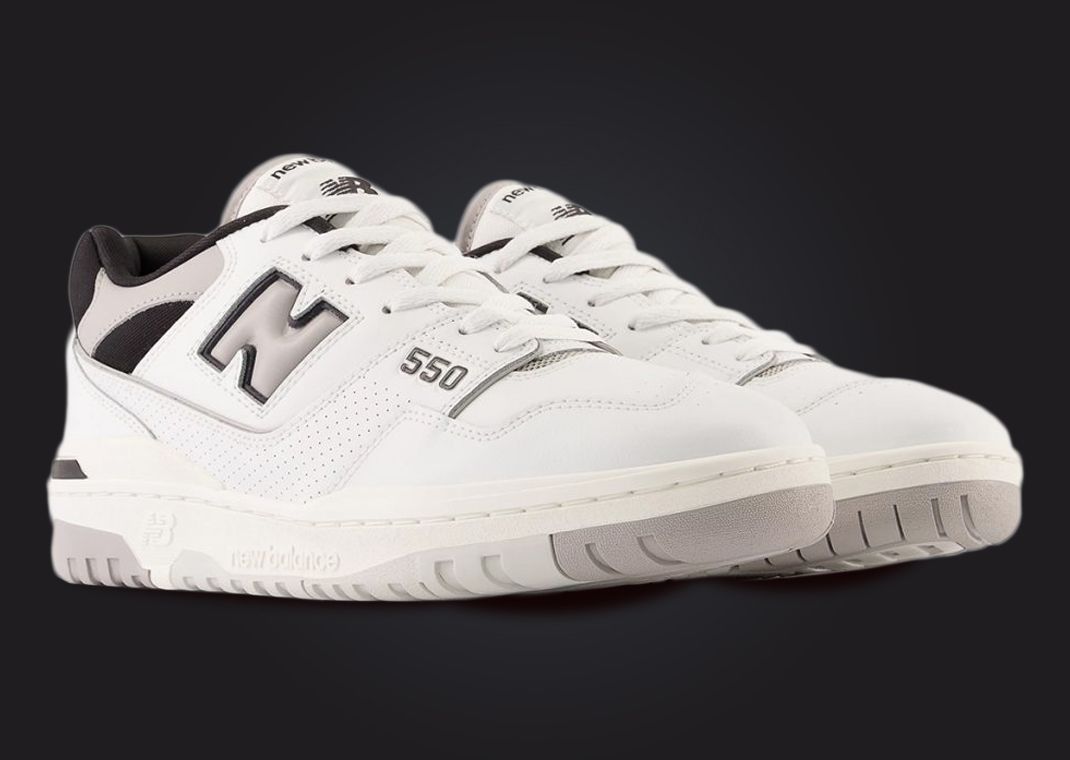 New Balance 550 White Concrete Black