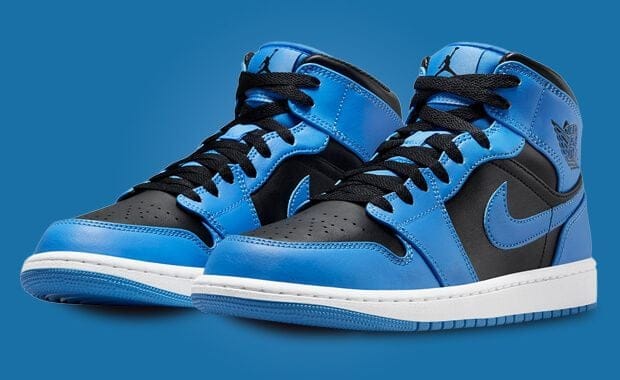 The Air Jordan 1 Mid University Blue Black Comes In Full Family Sizing