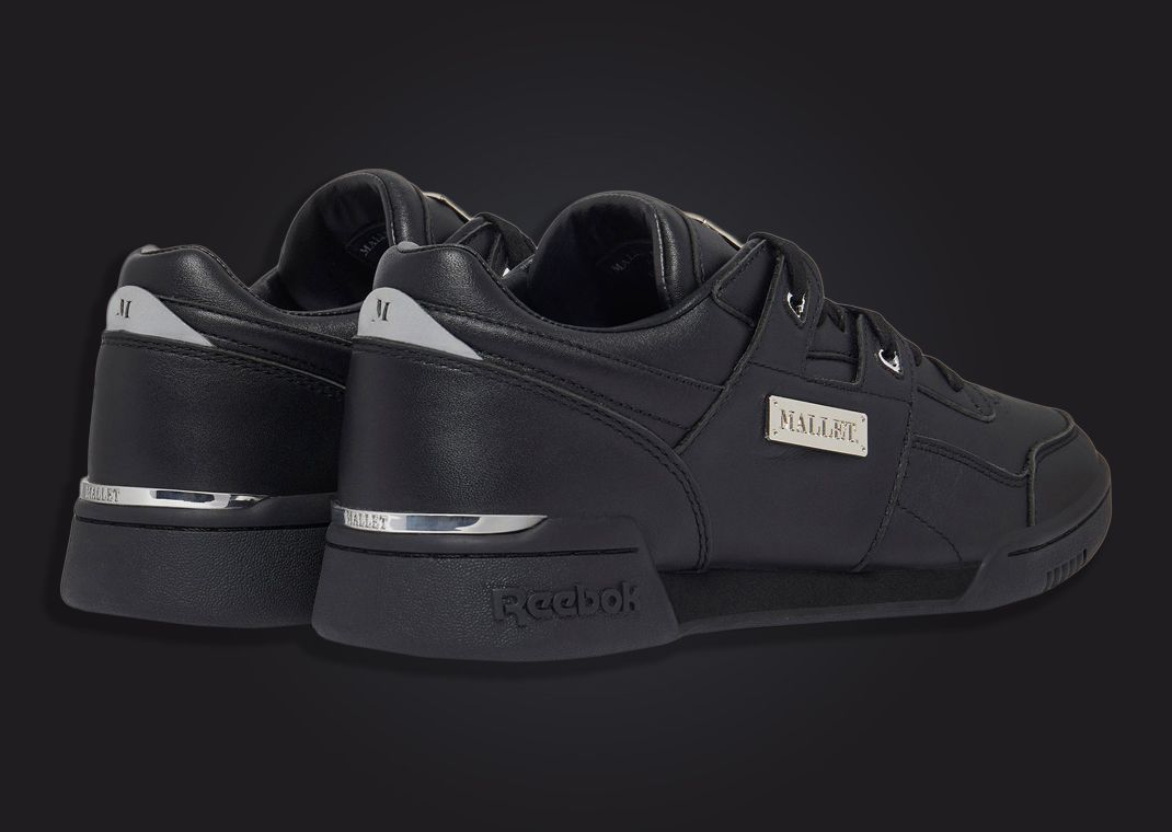 Mallet London x Reebok Workout Plus Lo Black Back Angle
