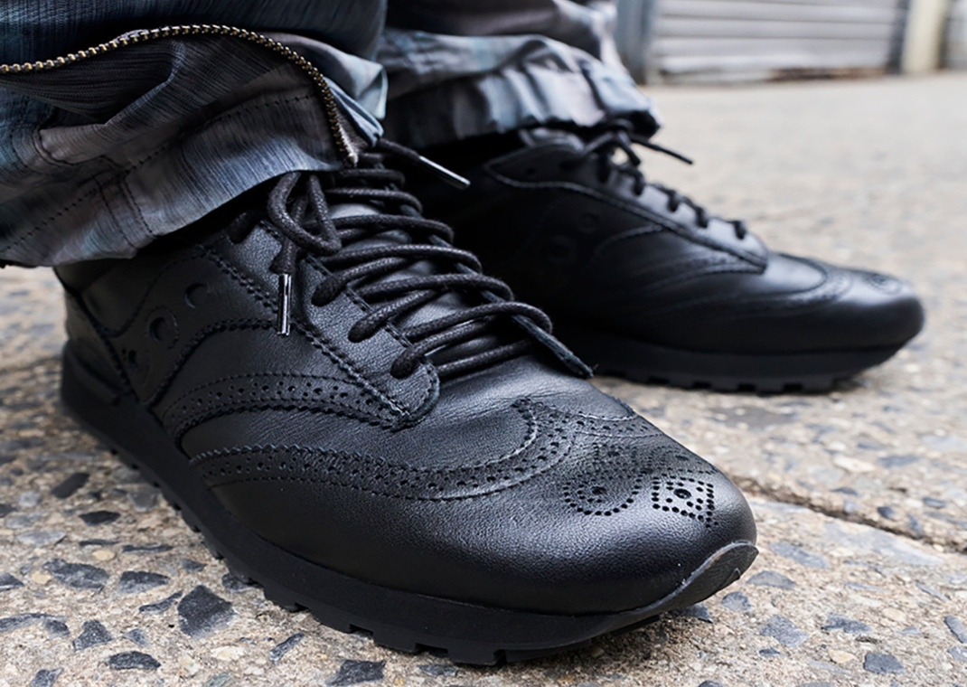 Engineered Garments x Saucony Shadow Original Black - On Foot