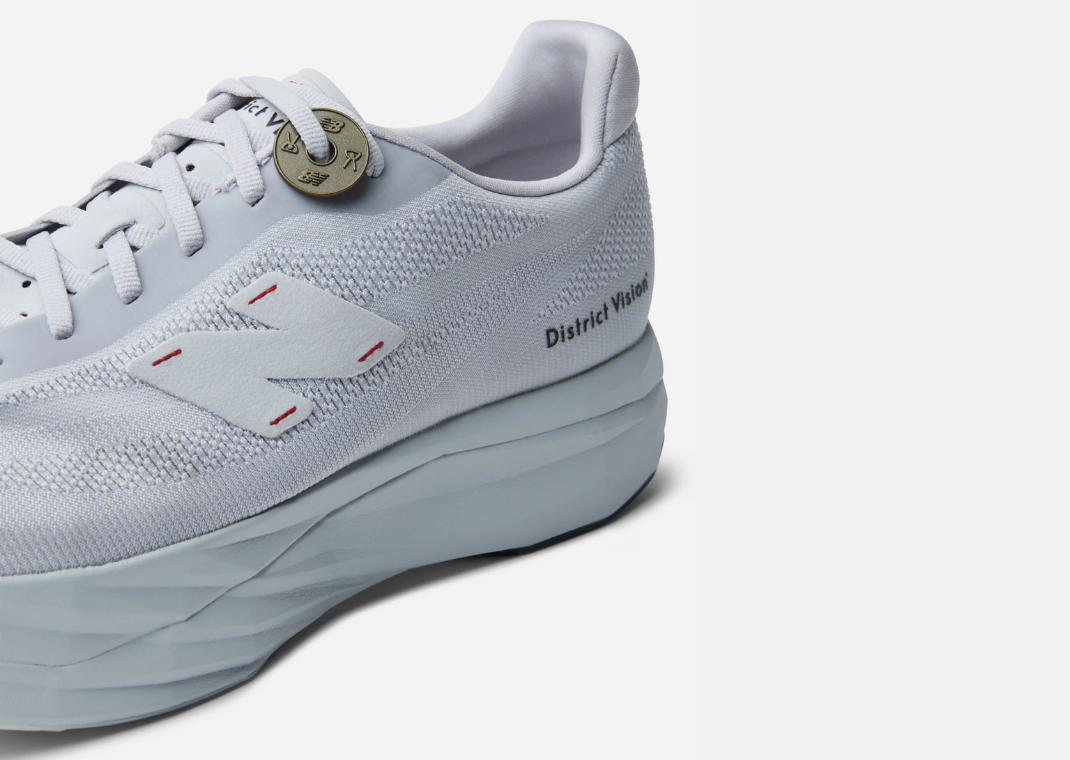 District Vision x New Balance FuelCell SC Elite v5 Pearl Grey - Detail