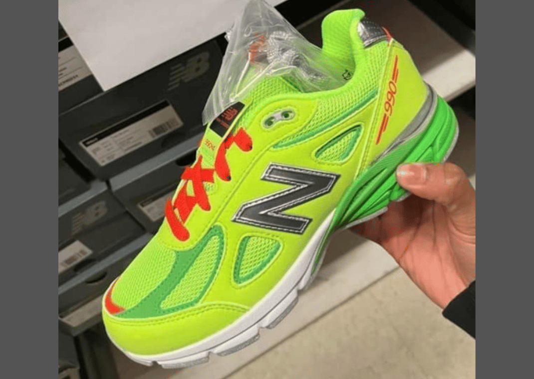 DTLR Exclusive New Balance 990v4 Mistletoe (GS) In-Hand
