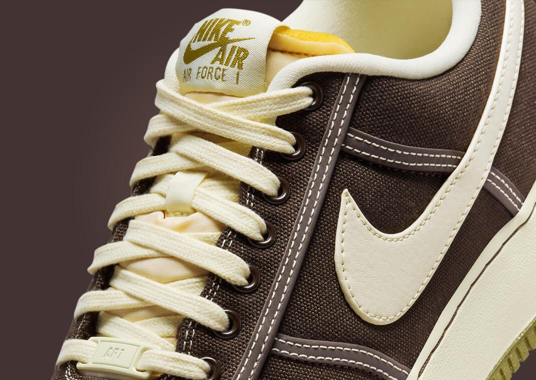Nike Air Force 1 Low Canvas Baroque Brown Tongue