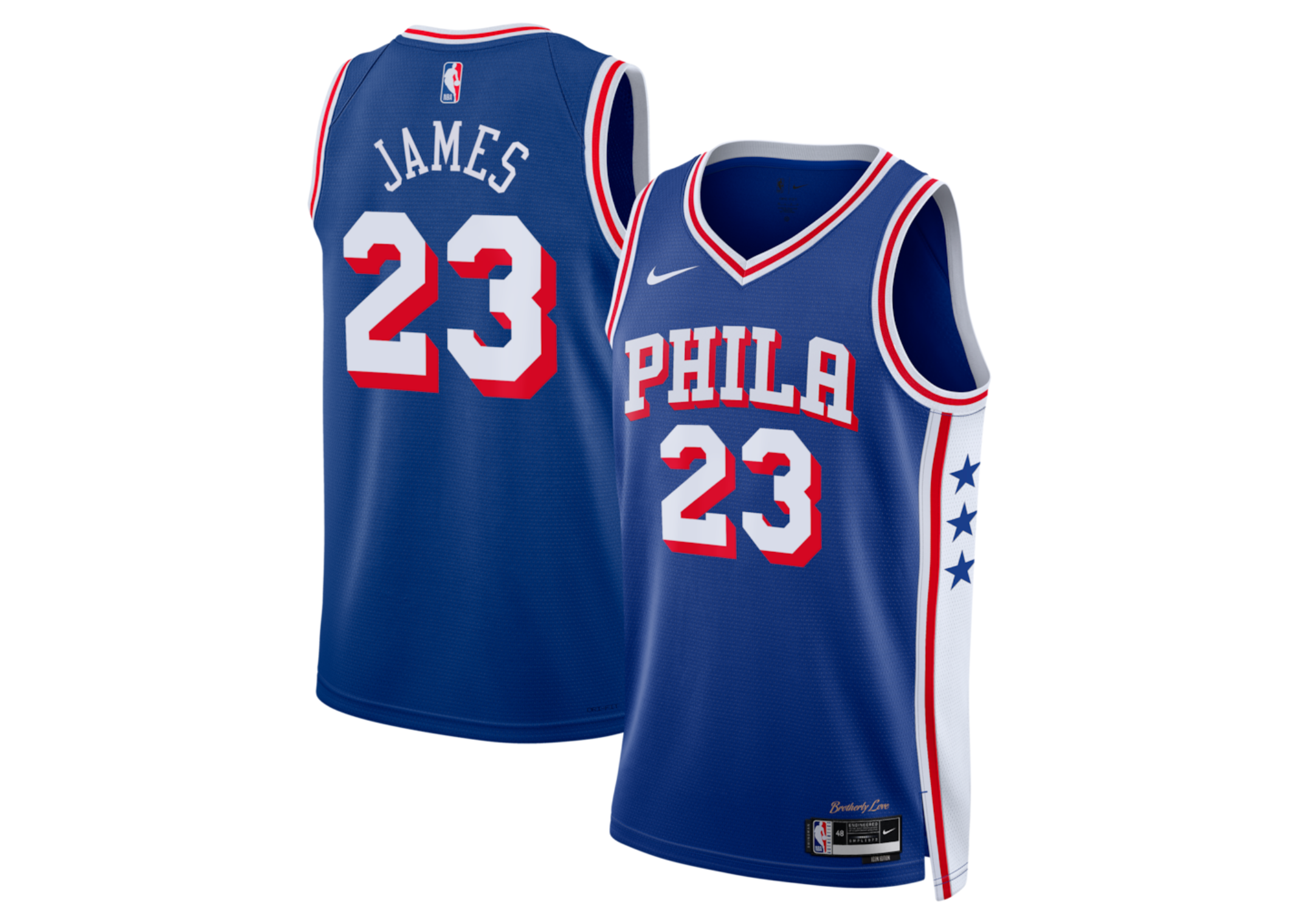 LeBron James Philadelphia 76ers Nike Youth Swingman Jersey - Icon Edition - Royal