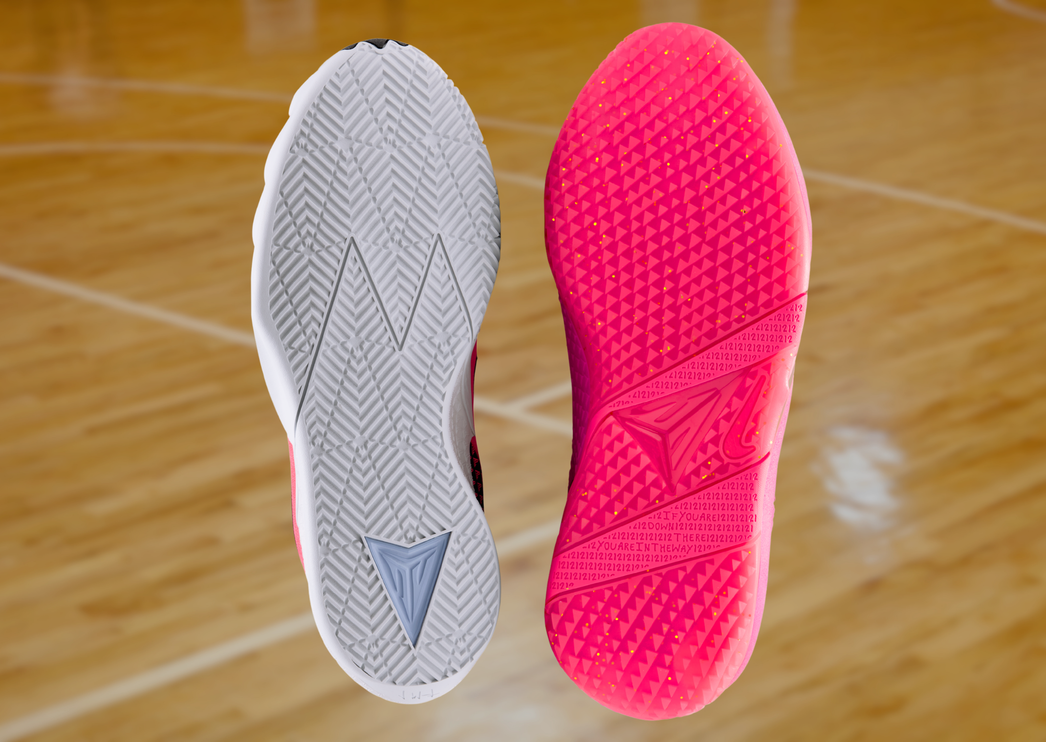 Nike Twelve Time outsole (left) vs. Nike Ja 4 outsole (right)
