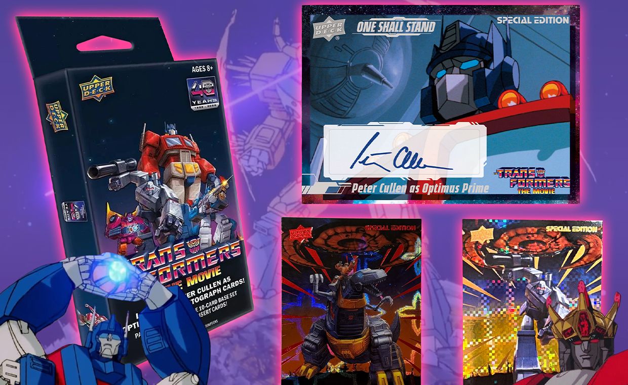 Upper Deck's First Transformers Trading Card Set features Peter Cullen Autographs as Optimus Prime