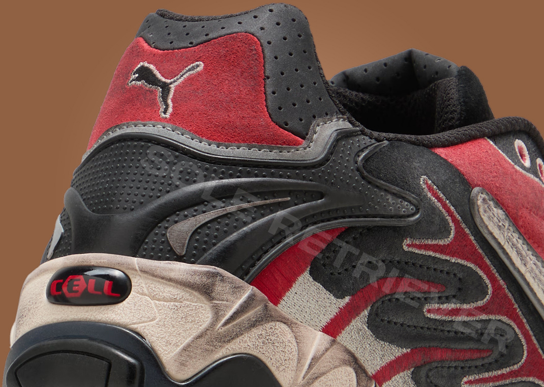A$AP Rocky x Puma Inhale Distressed Red Black Heel